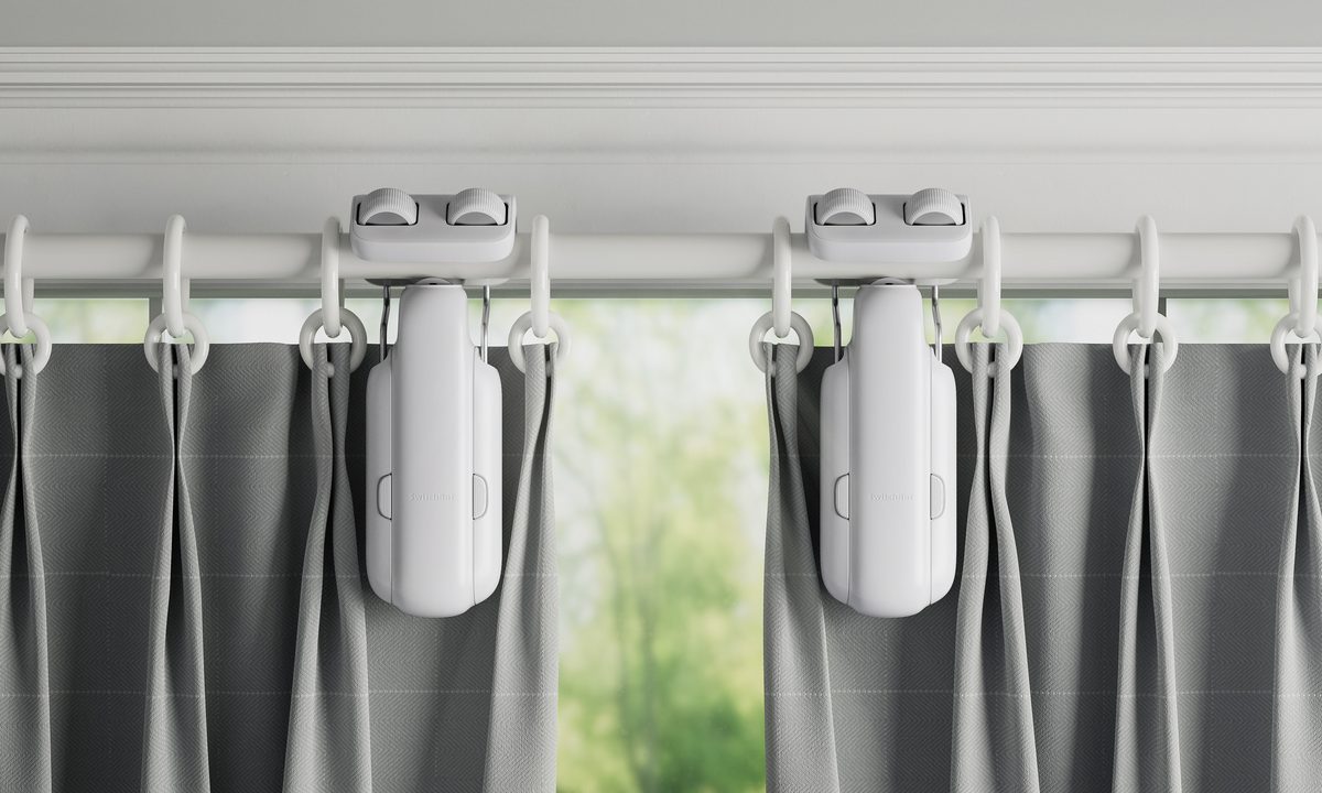 Curtain 3 Rod clipped onto an existing curtain rod